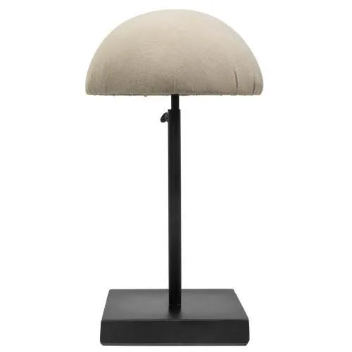 Adjustable Black Metal Hat & Wig Tabletop Display Stand