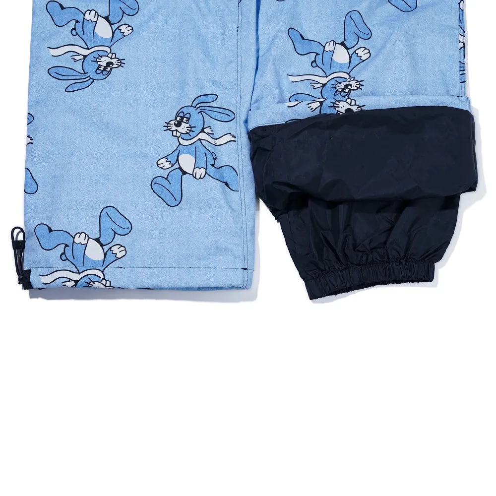 ALL OVER SUNDAY RABBIT WIDE TRACK PANTS LIGHT BLUE