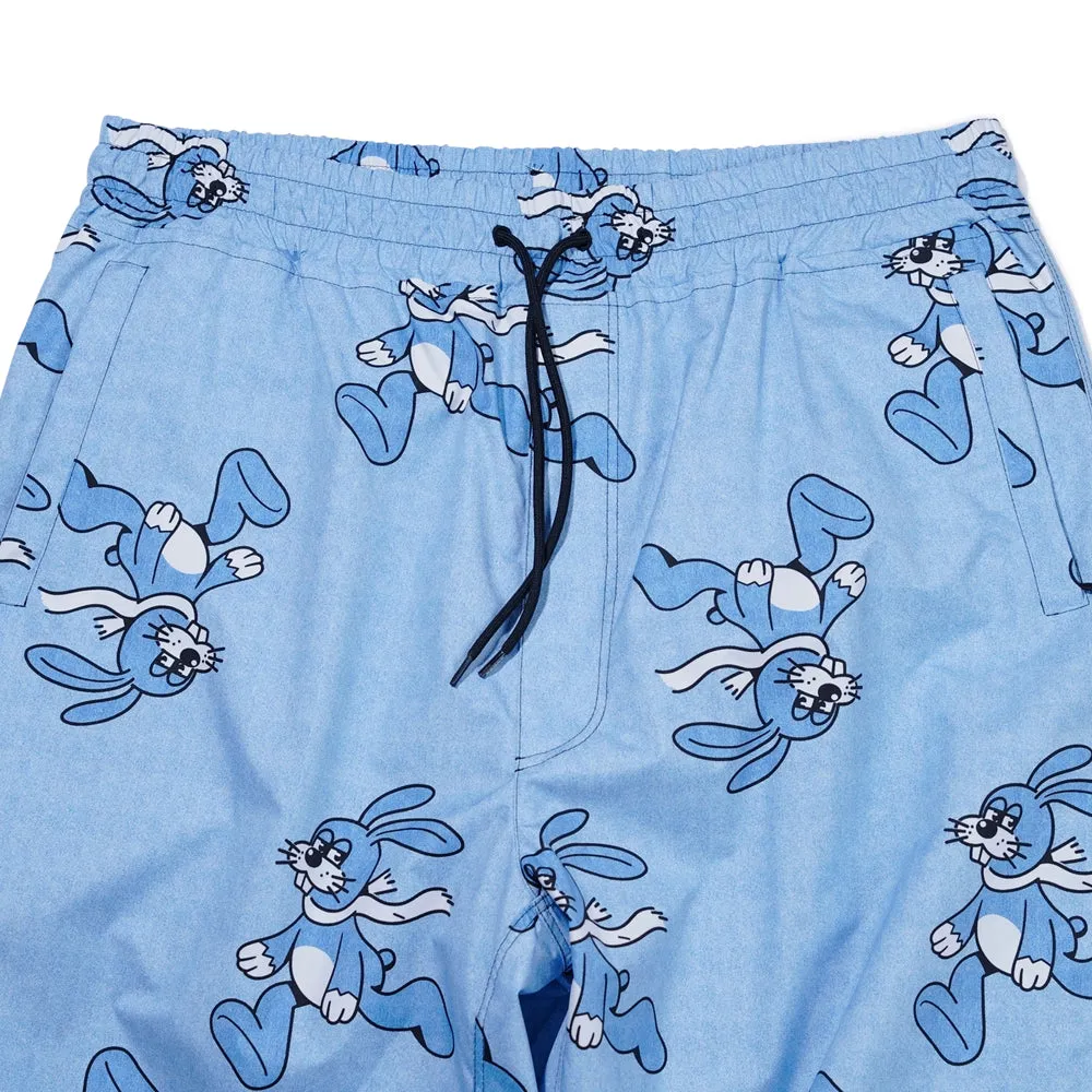 ALL OVER SUNDAY RABBIT WIDE TRACK PANTS LIGHT BLUE