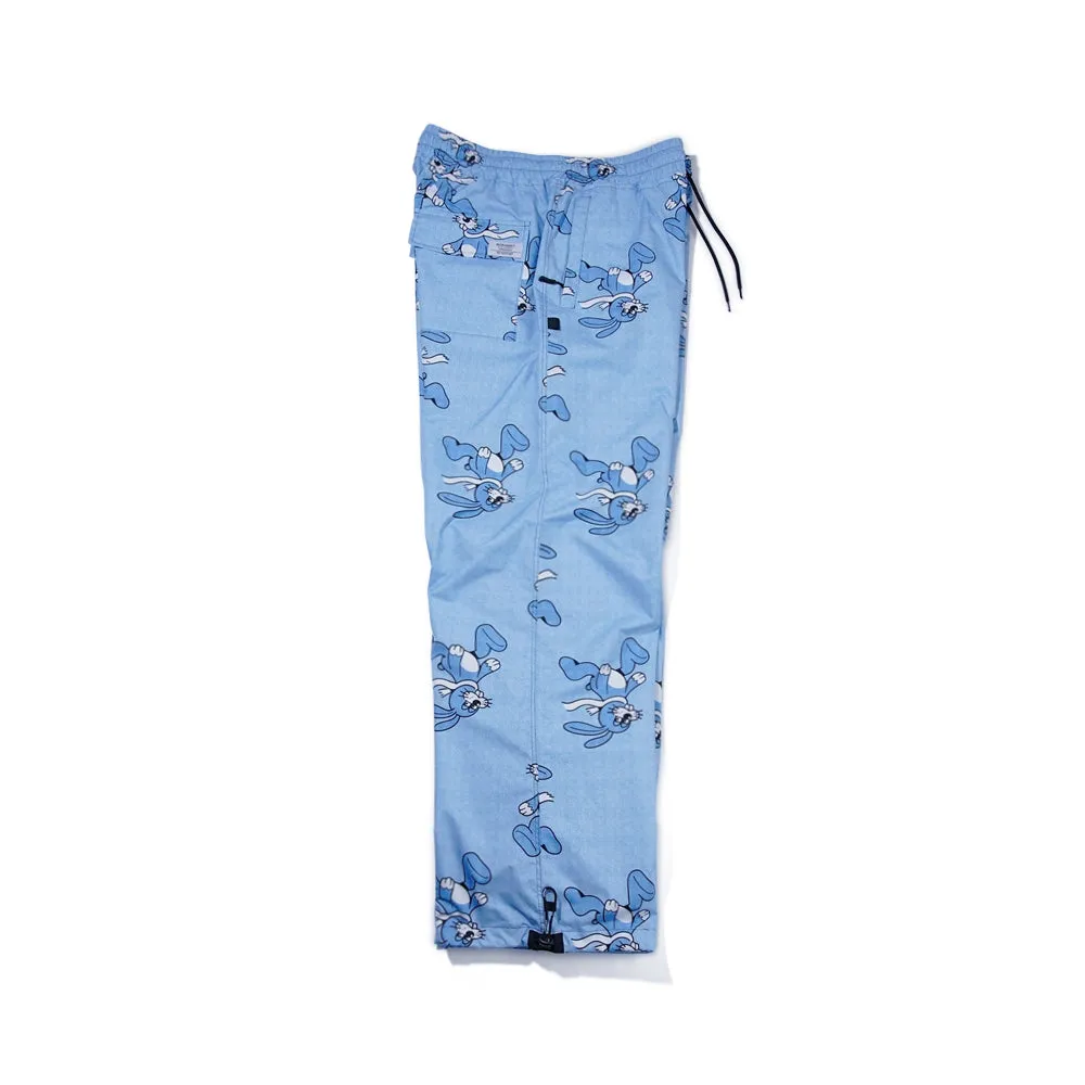 ALL OVER SUNDAY RABBIT WIDE TRACK PANTS LIGHT BLUE