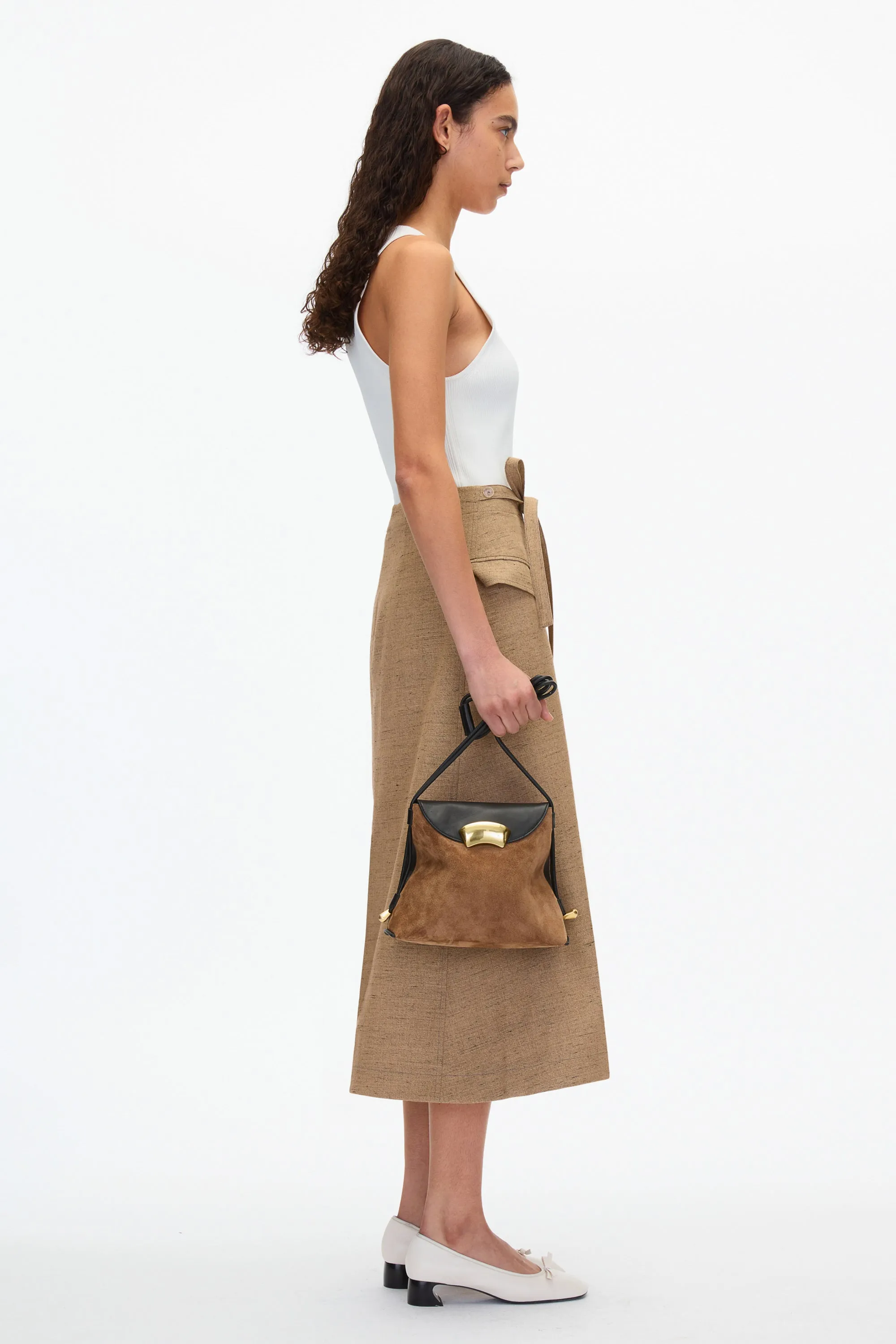 Aubergine Brick ID Petite Soft Shoulder Bag