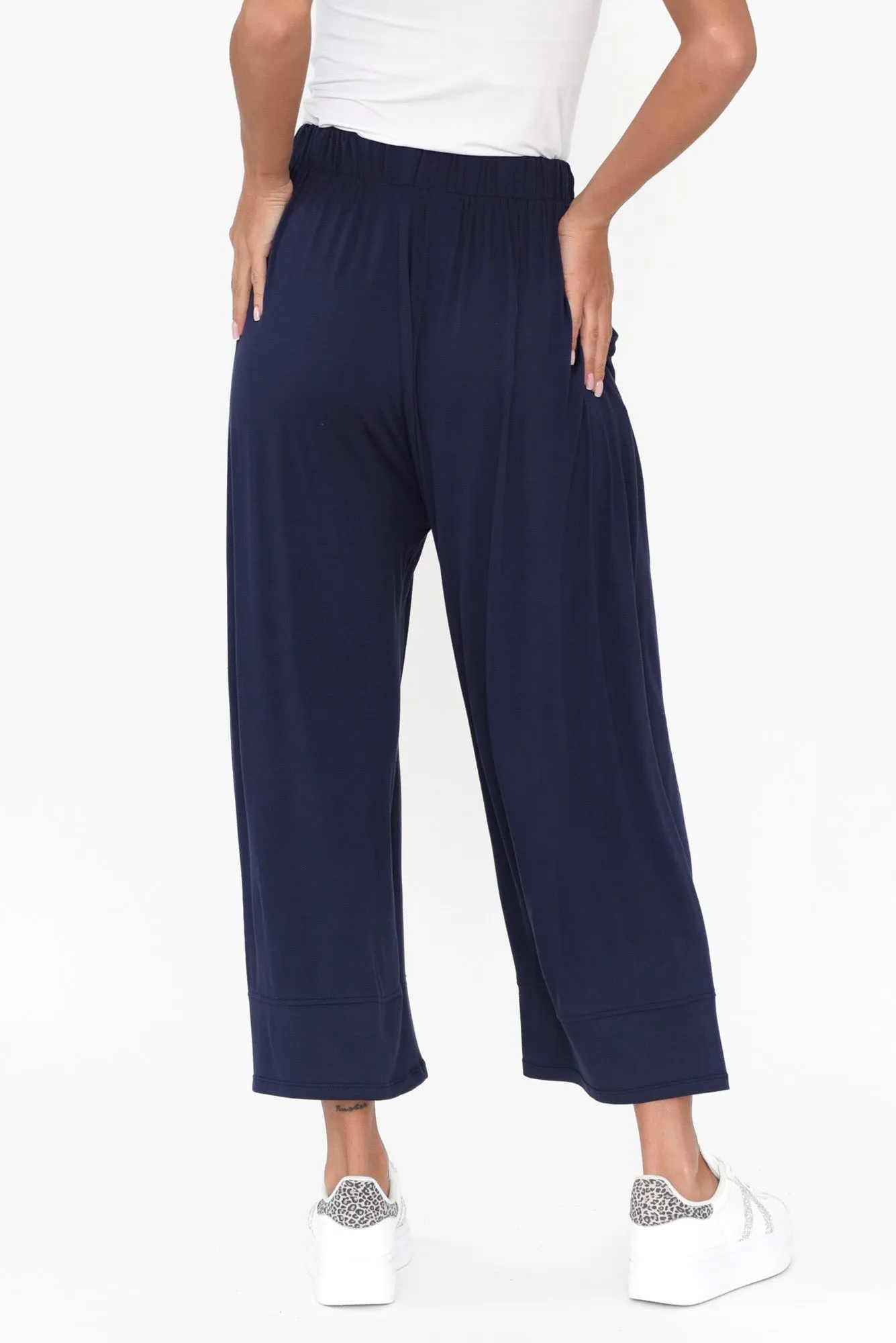 Bianca Navy Relaxed Pants