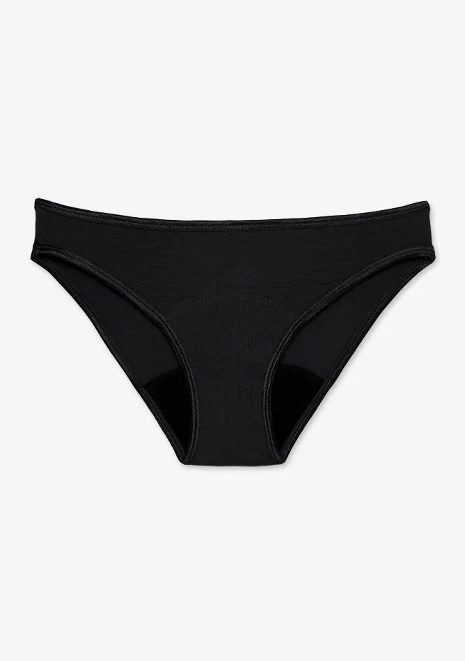 Black Bikini Brief Period Pant - Light to Moderate Absorbency