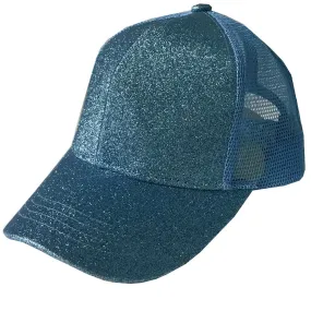 BT-6 METALLIC PONY CAP LIGHT BLUE