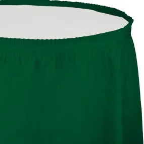 Bulk Hunter Green Plastic Table Skirt (6 per Case)