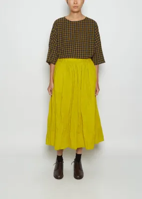 Classic Gathered Wool Skirt