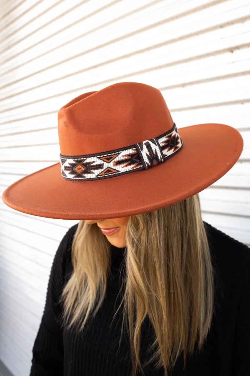 Copper Mesa Felt Hat, Rust