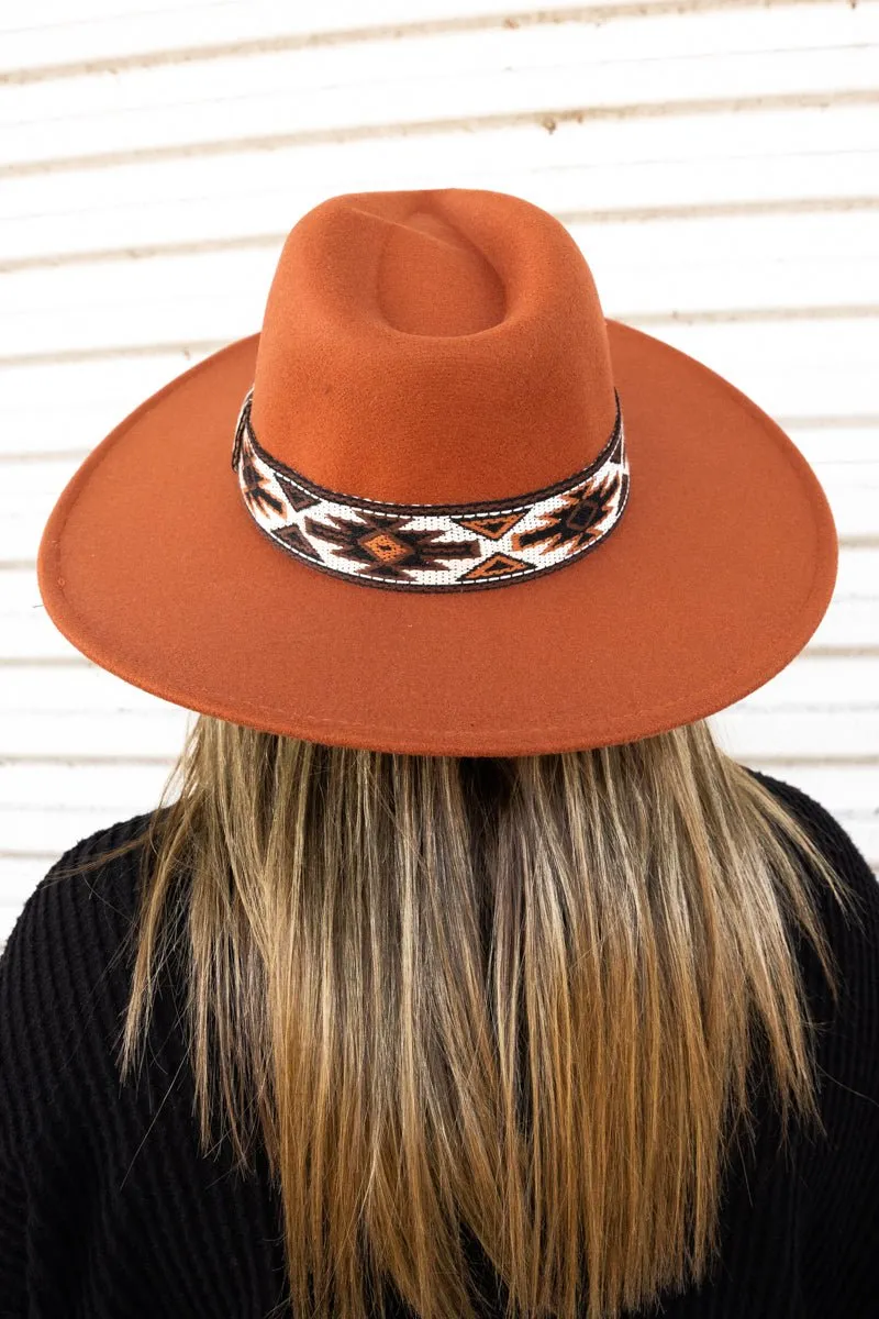 Copper Mesa Felt Hat, Rust