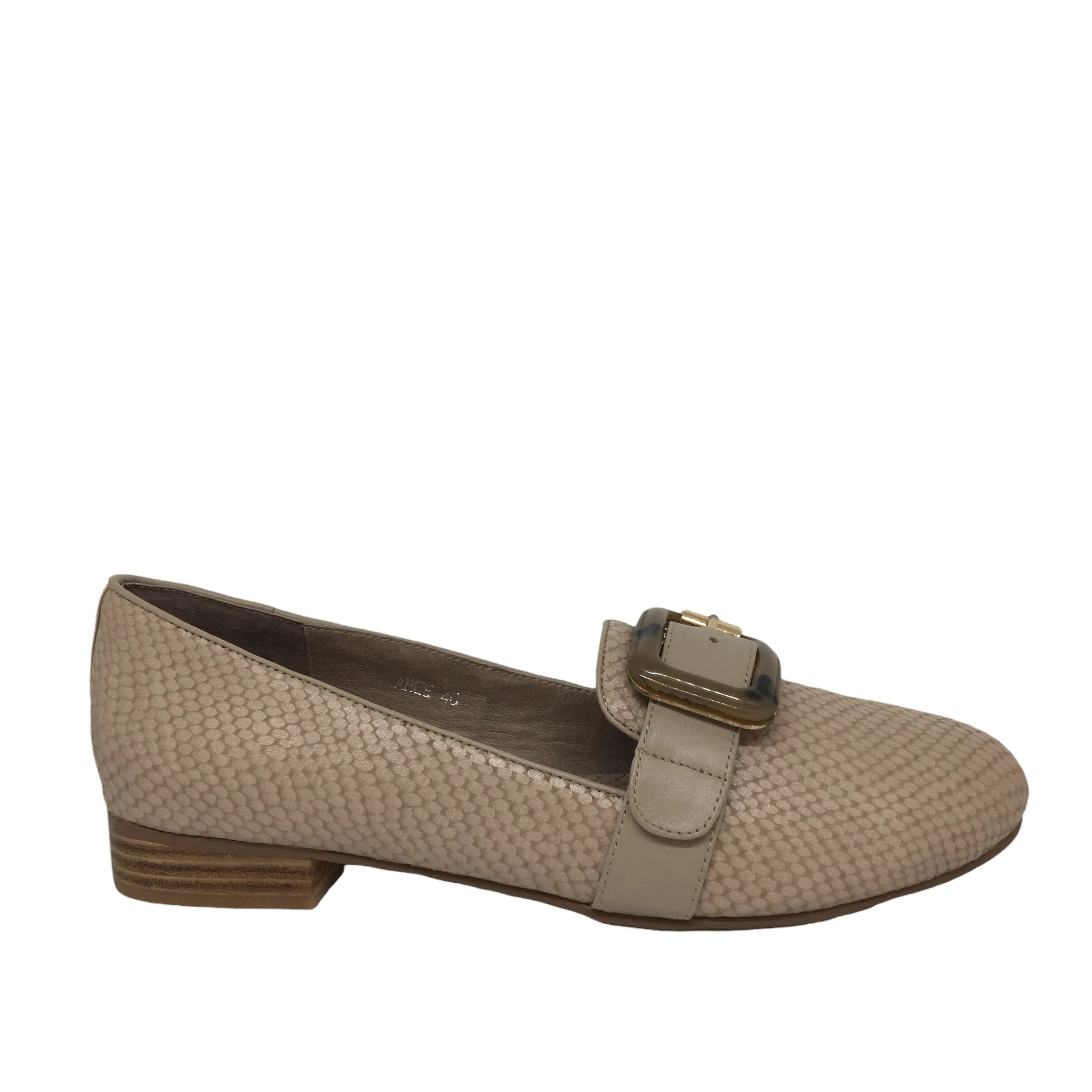 Django & Juliette Amee Latte Snake Leather shoe