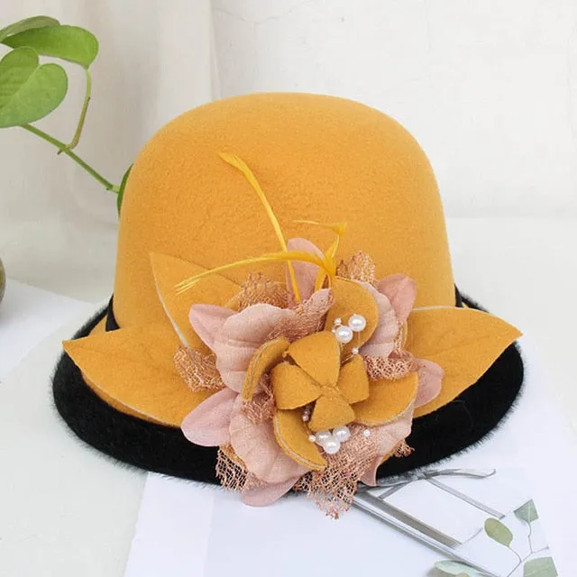 Elegant Church Hat For Women / Wool Felt