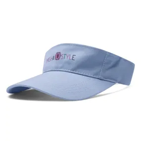 Embroidered Sun Visor Caps - Light Blue