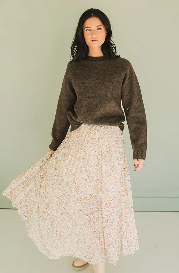 Fall Fun Floral Pleated Skirt - FINAL FEW -