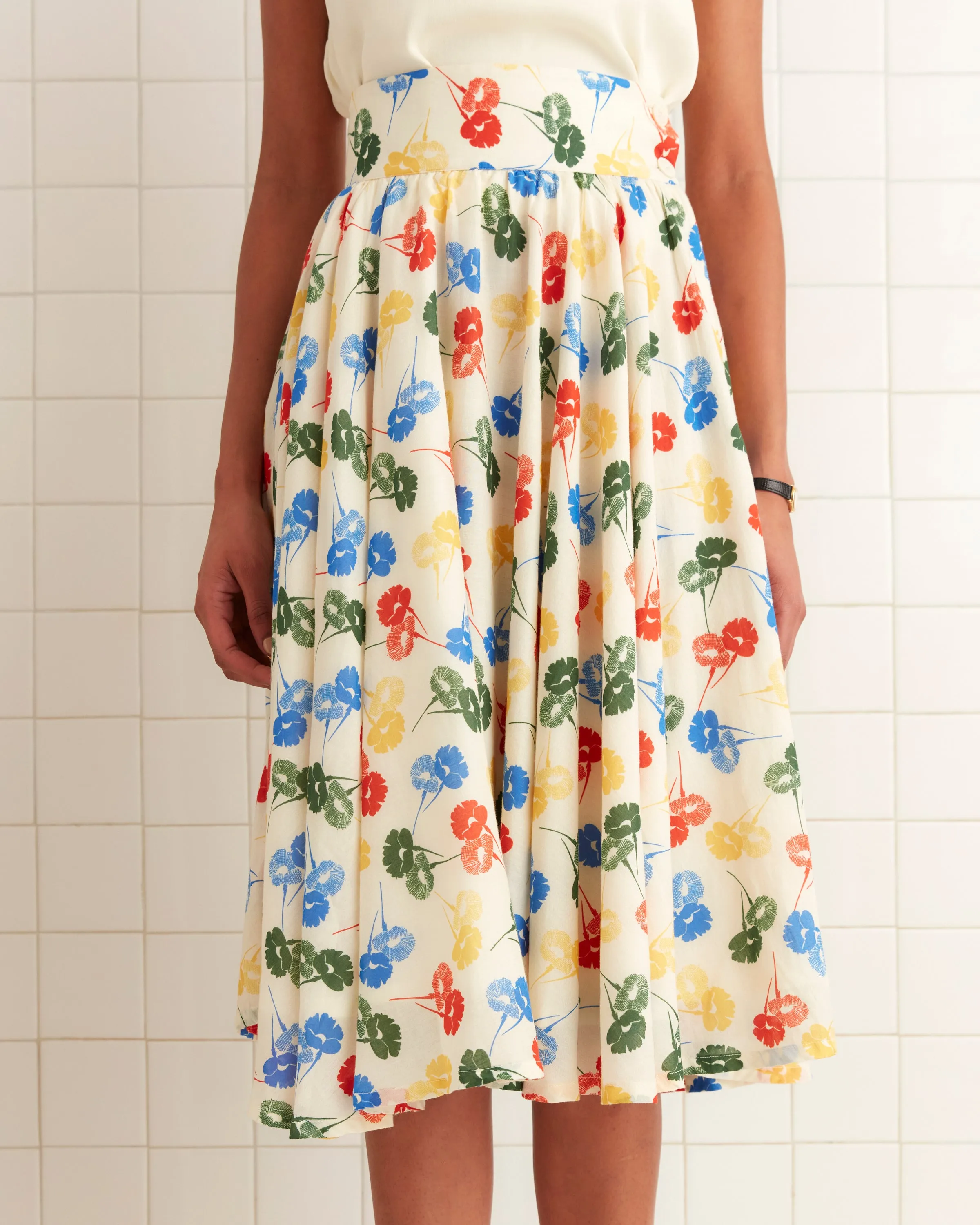 Flower Stamp Skirt