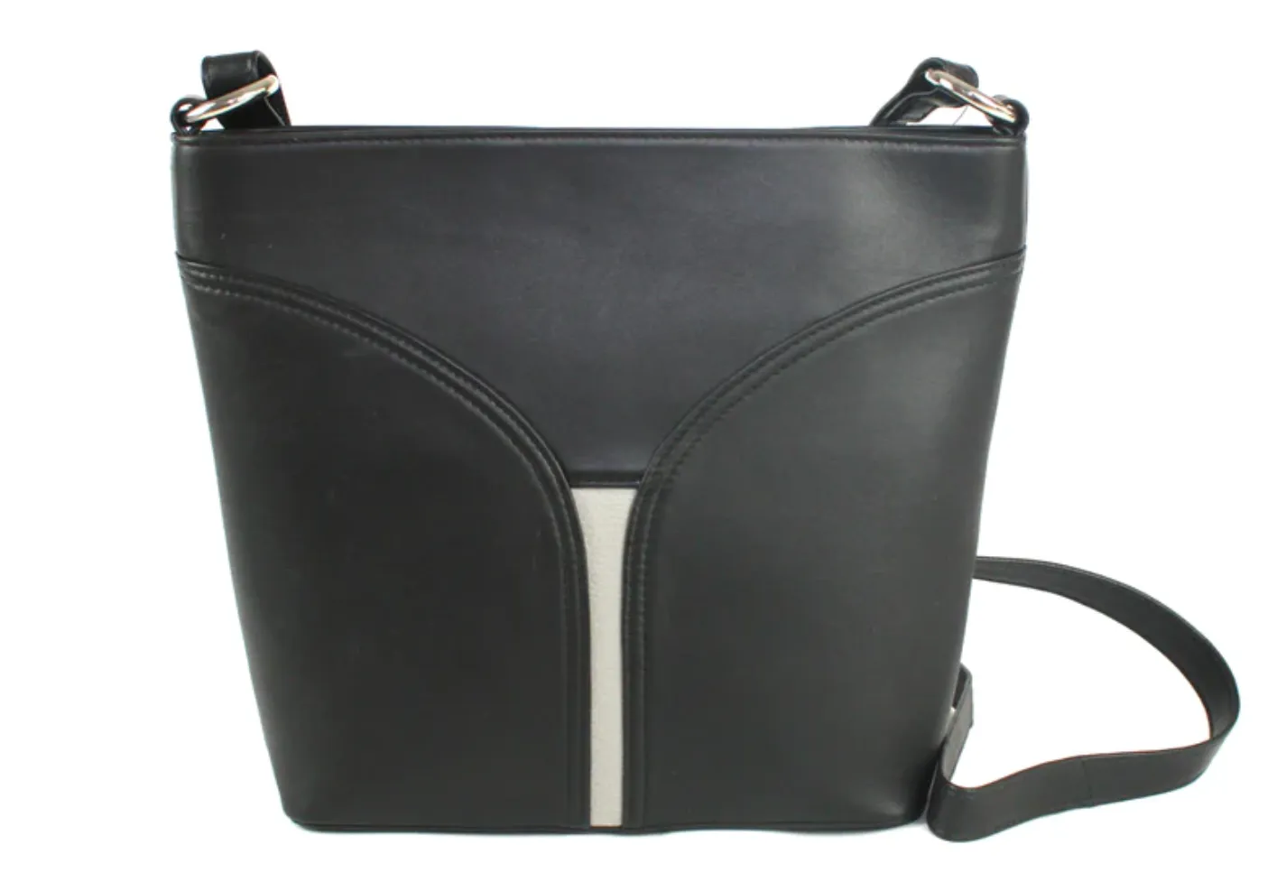 Genuine Soft Leather Shoulder Handbag Black