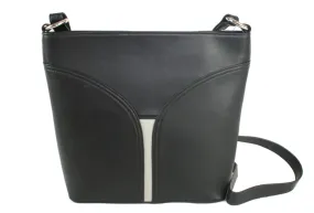 Genuine Soft Leather Shoulder Handbag Black