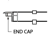 GM Lighting Solid end caps (2) for LED-CHL-45