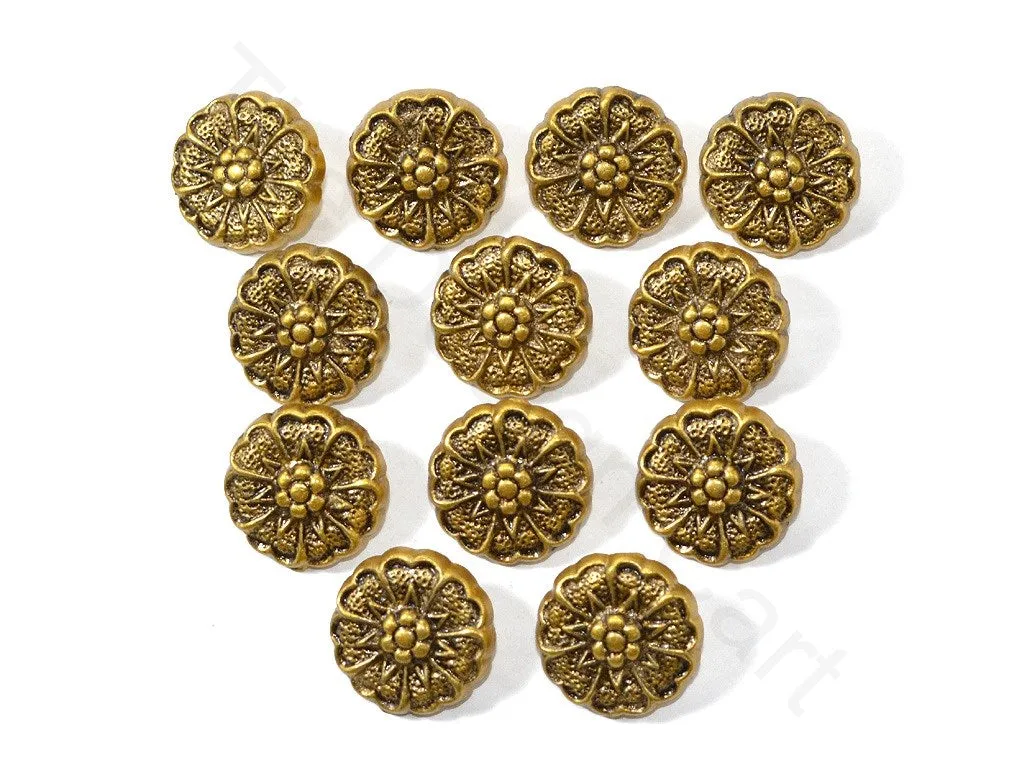 Golden Flower Acrylic Coat Buttons