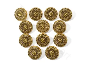 Golden Flower Acrylic Coat Buttons