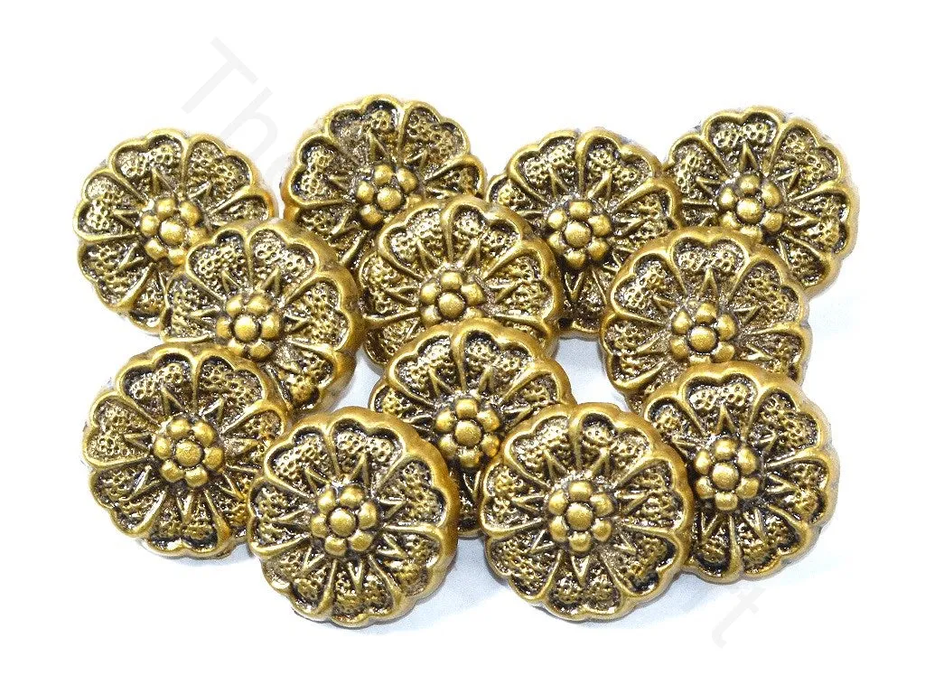 Golden Flower Acrylic Coat Buttons