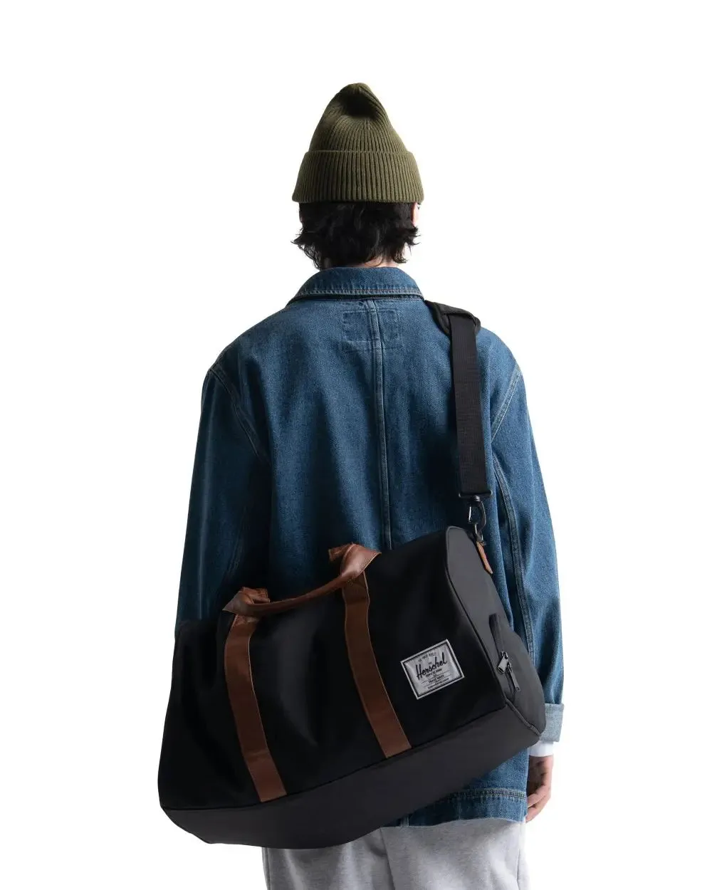 Herschel Novel Duffle - Black Grid/Orange