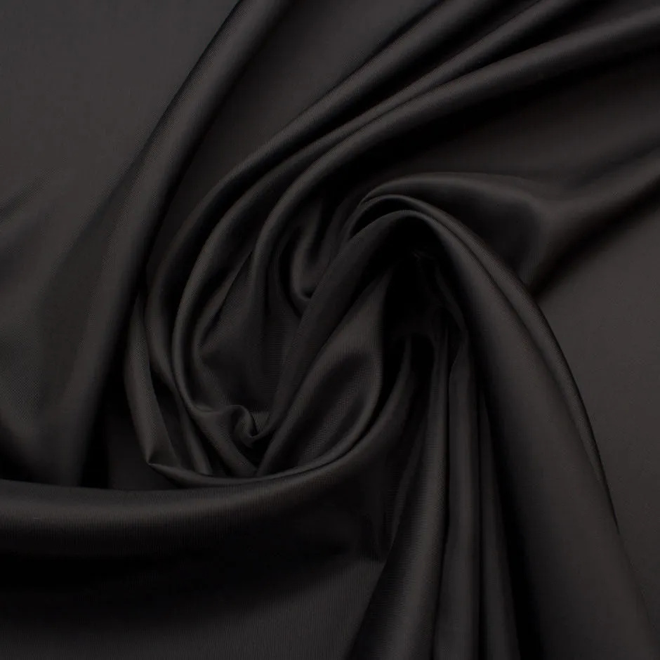 Jet Black Anti-Static Cupro Lining