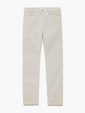 L'Homme Slim Brushed Twill -- Milk Beige