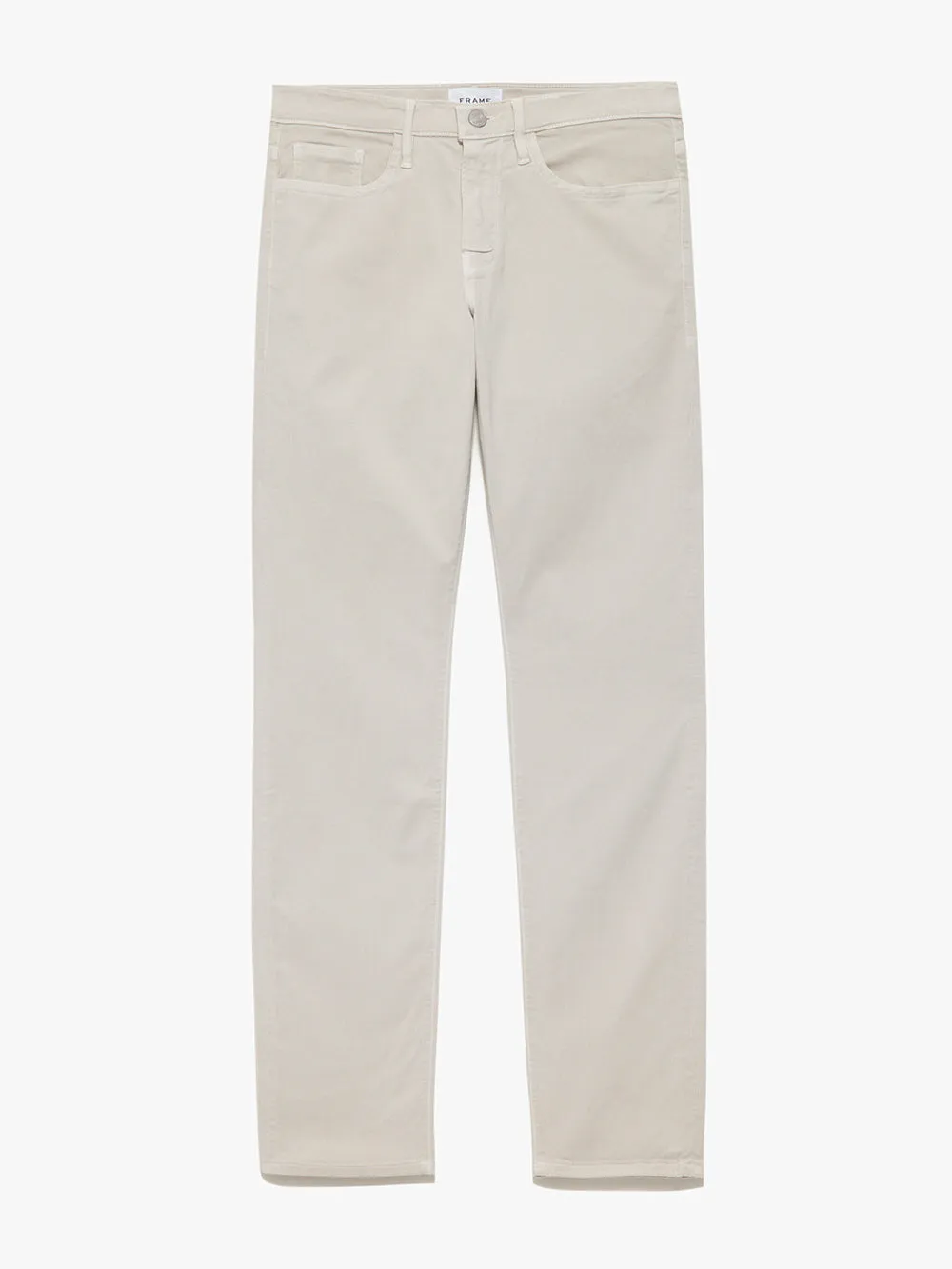 L'Homme Slim Brushed Twill -- Milk Beige