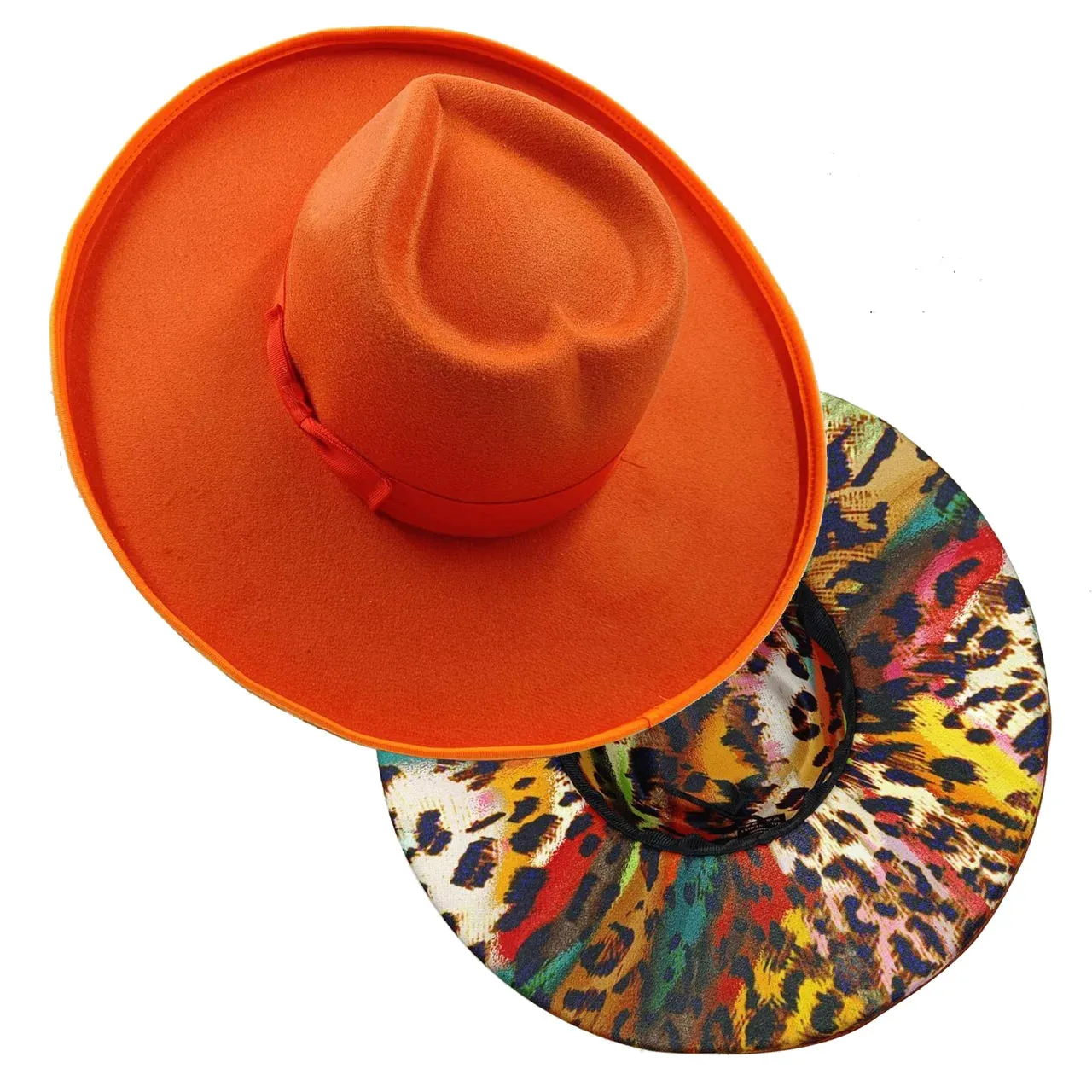 Lucky Love Heart Fedora Hats 10cm Wide Brim