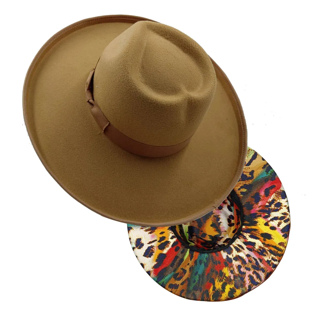 Lucky Love Heart Fedora Hats 10cm Wide Brim