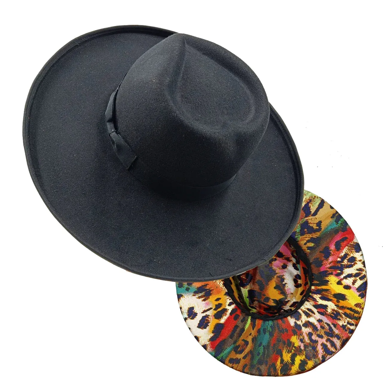 Lucky Love Heart Fedora Hats 10cm Wide Brim