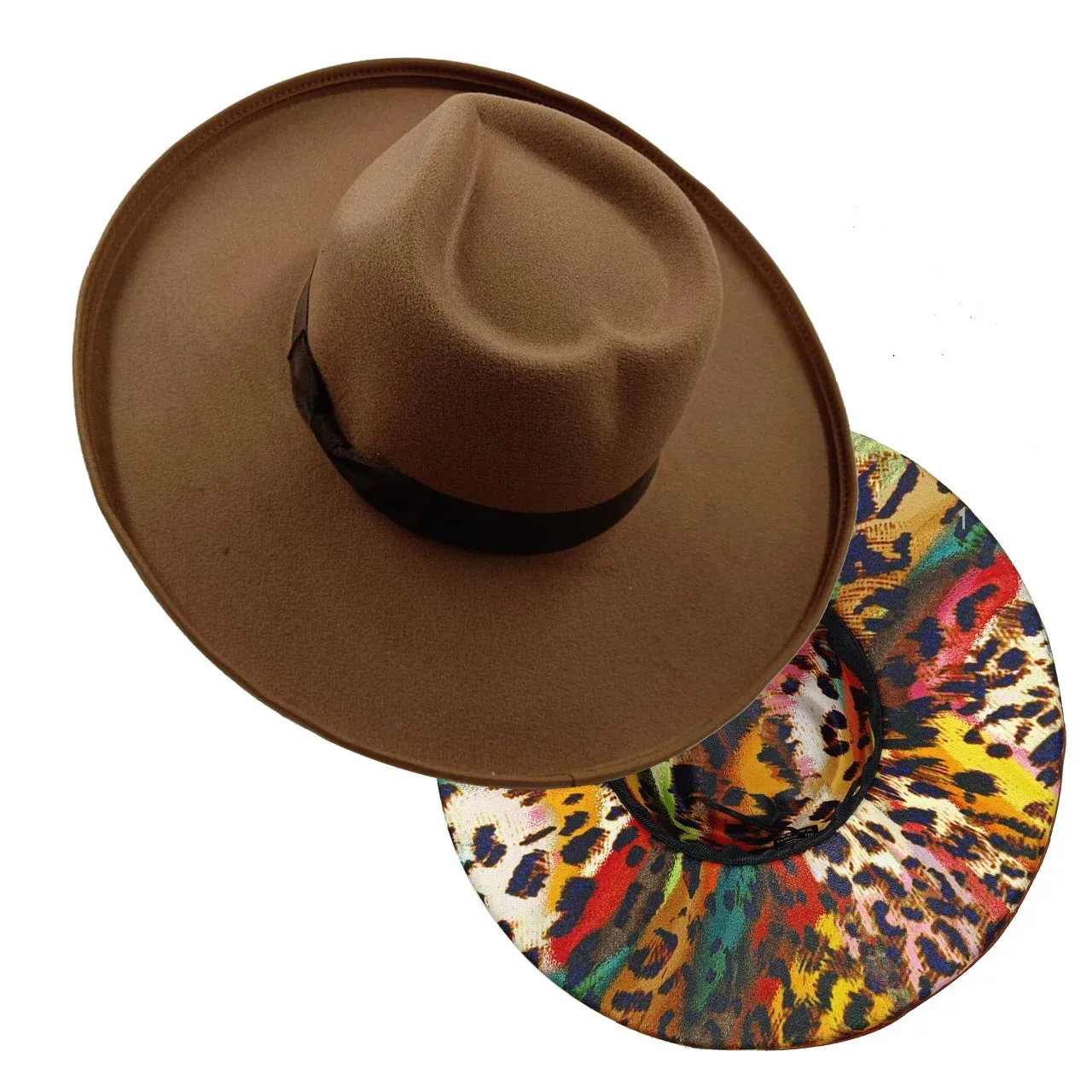 Lucky Love Heart Fedora Hats 10cm Wide Brim