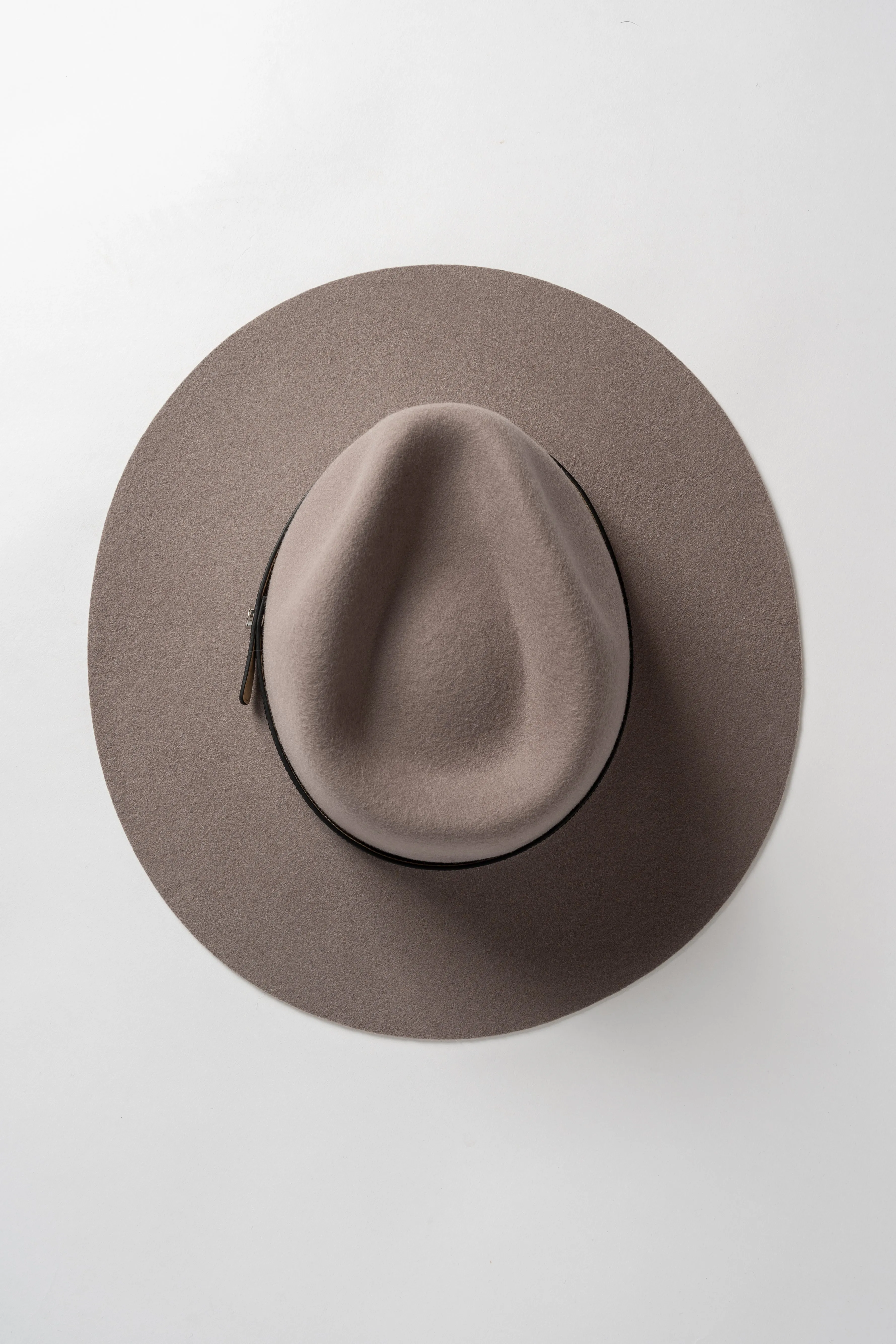 Luxy Wool Fedora Hat - Taupe/Black