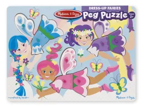 Melissa & Doug Classic Peg Puzzle Dress-Up Fairies