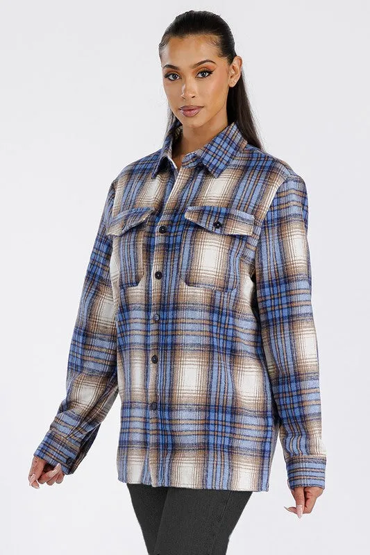 My Dad's Brushed Flannel Shacket