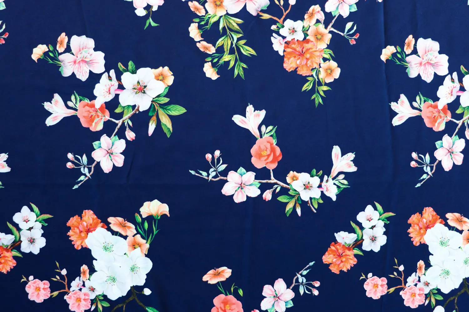 Navy Floral Scuba (71C)