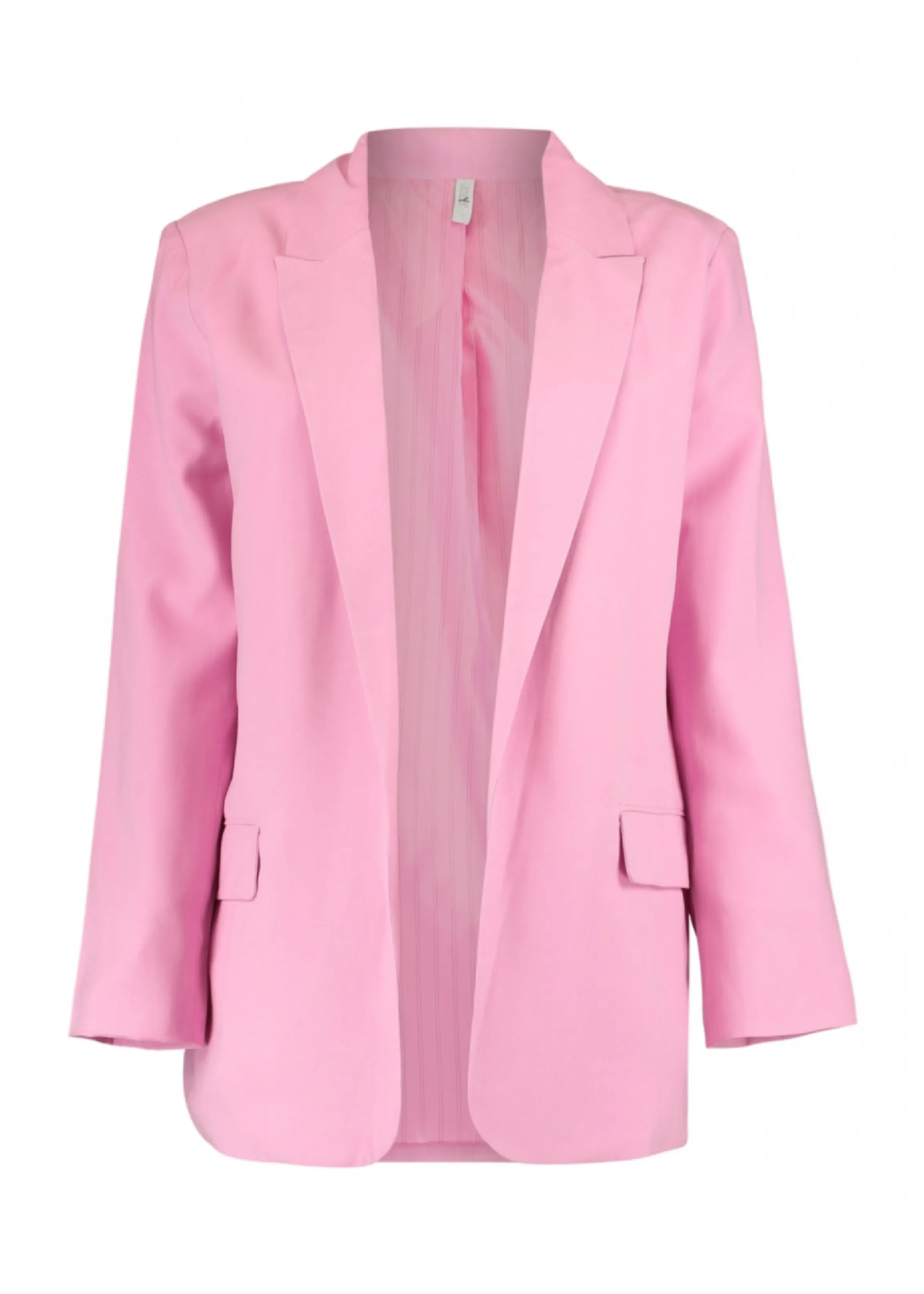 Nelia Flamingo Pink Edge To Edge Blazer