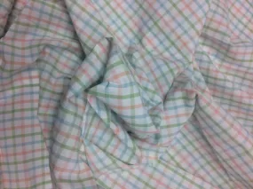 Pastel Multicolour Yarn Dyed Checks Cotton Fabric