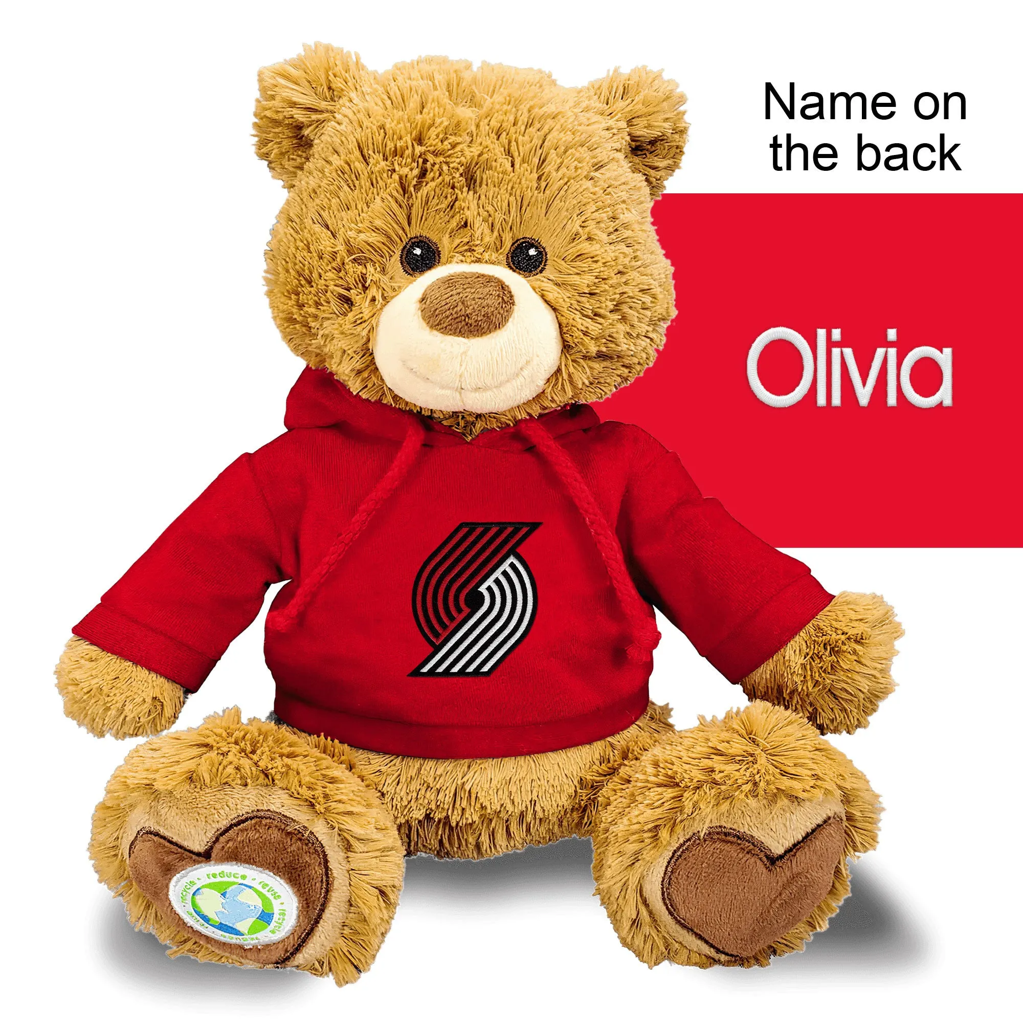 Personalized Portland Trail Blazers 10" Plush Bear 2