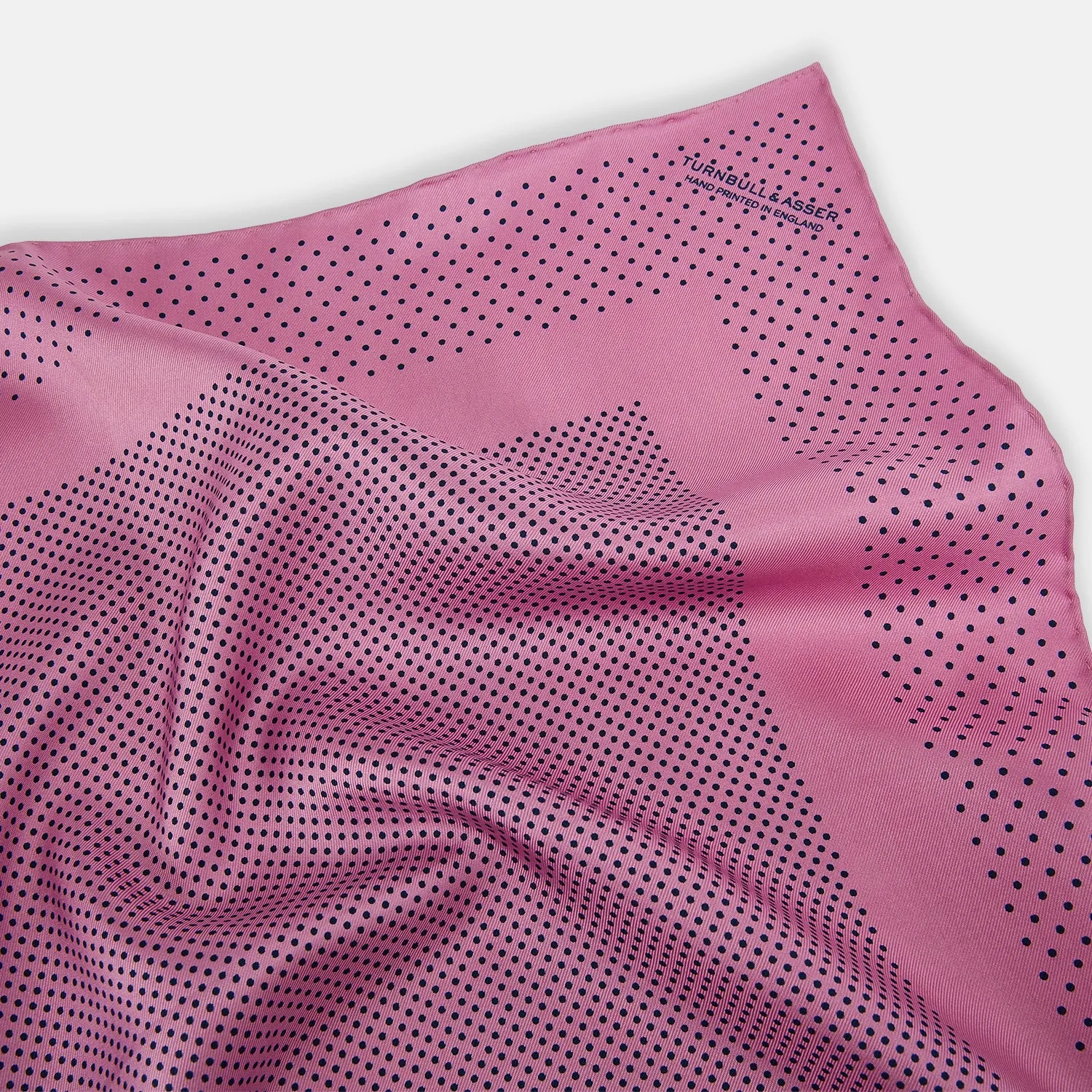 Pink Dot Silk Pocket Square