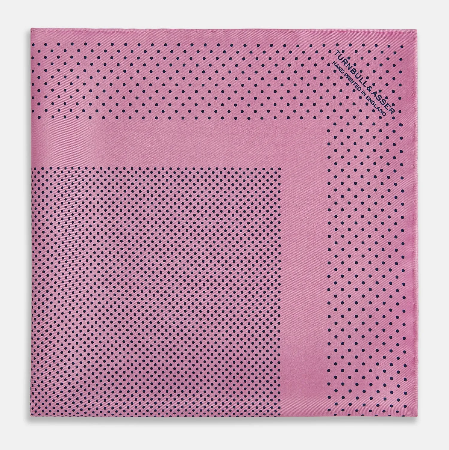 Pink Dot Silk Pocket Square