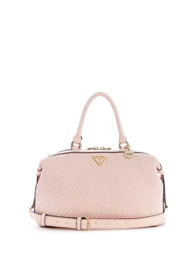 Pink Woven Hassie Soho Satchel Bag