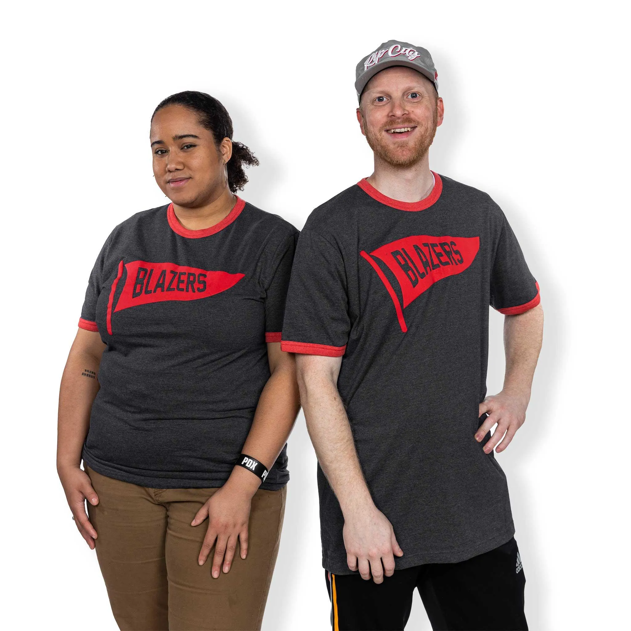 Portland Trail Blazers New Era Flag Ringer Tee