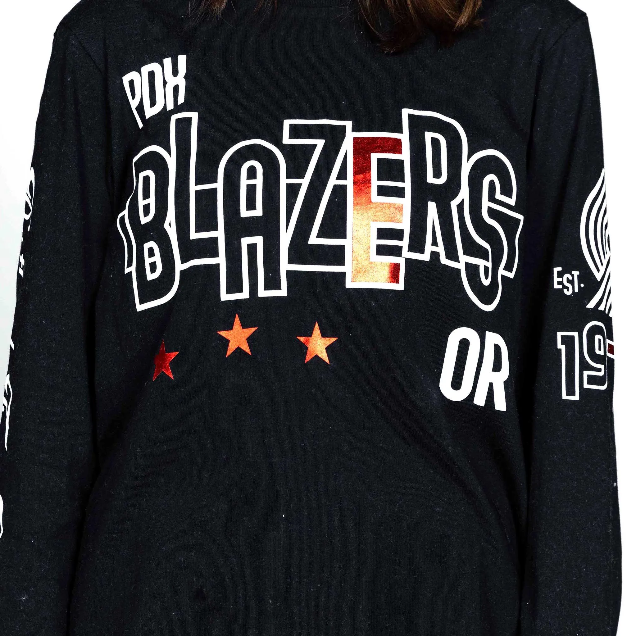 Portland Trail Blazers Puff Foil Wild Collective T-Shirt