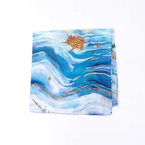 Printed Pocket Square - Ocean