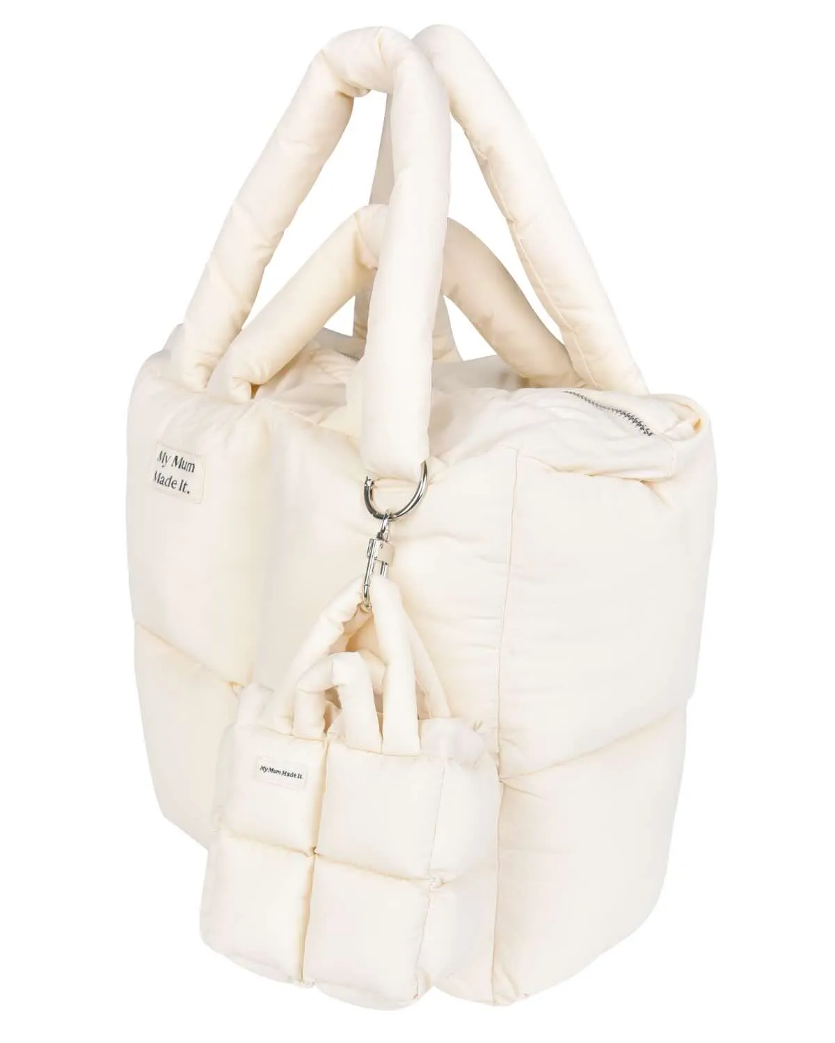 Puffer Tote Bag - Cream