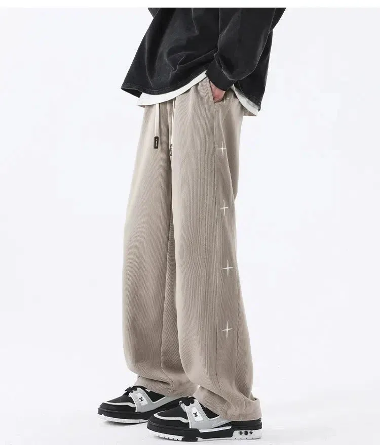 Relaxed Fit Side Embroidery Pants