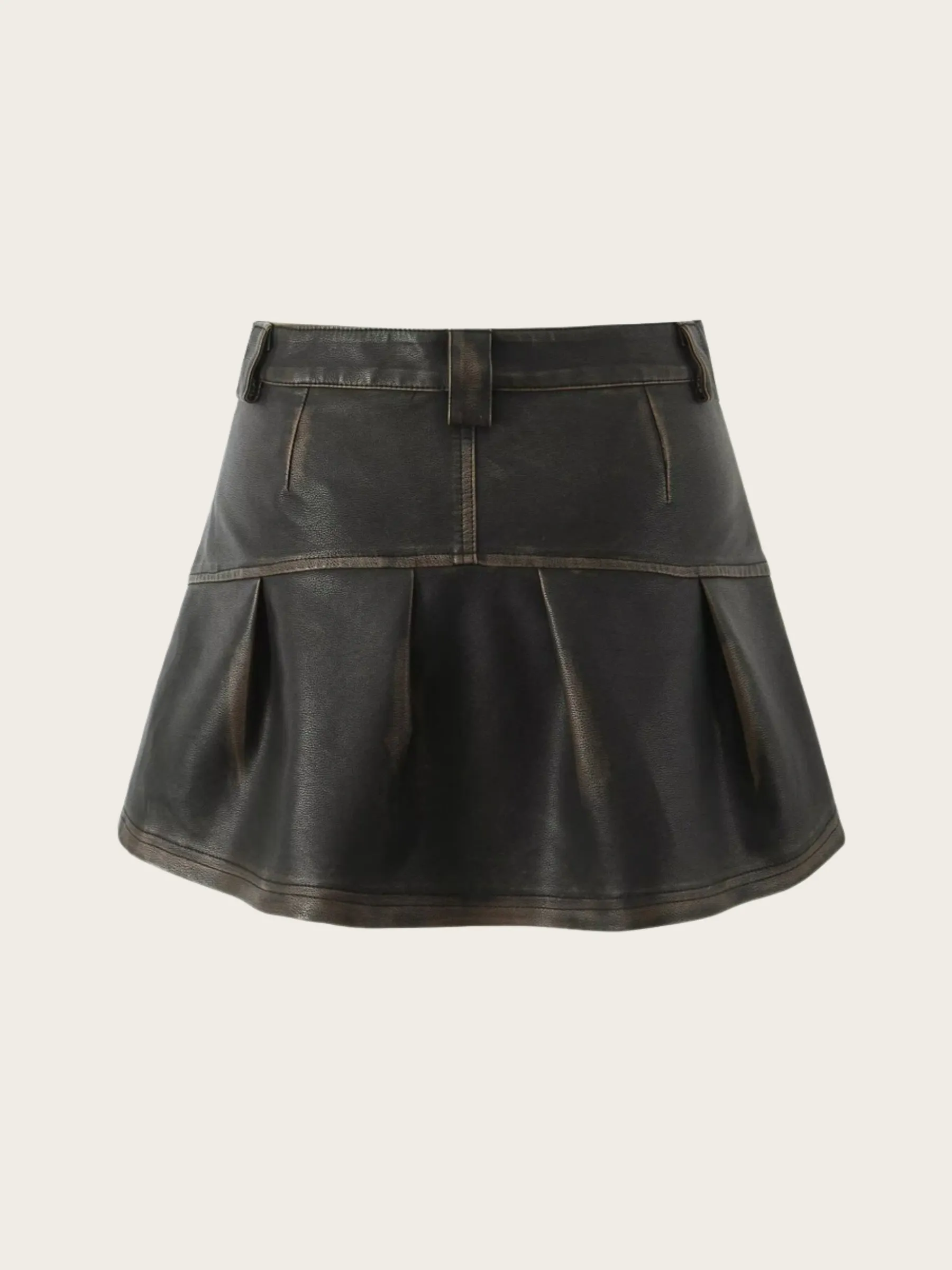 Renna Vintage Faux Leather Skirt