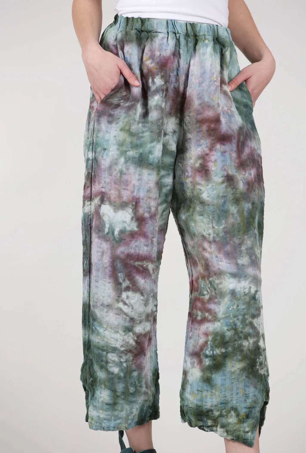 Rumpled Milo Lantern Pant, Waterlilies