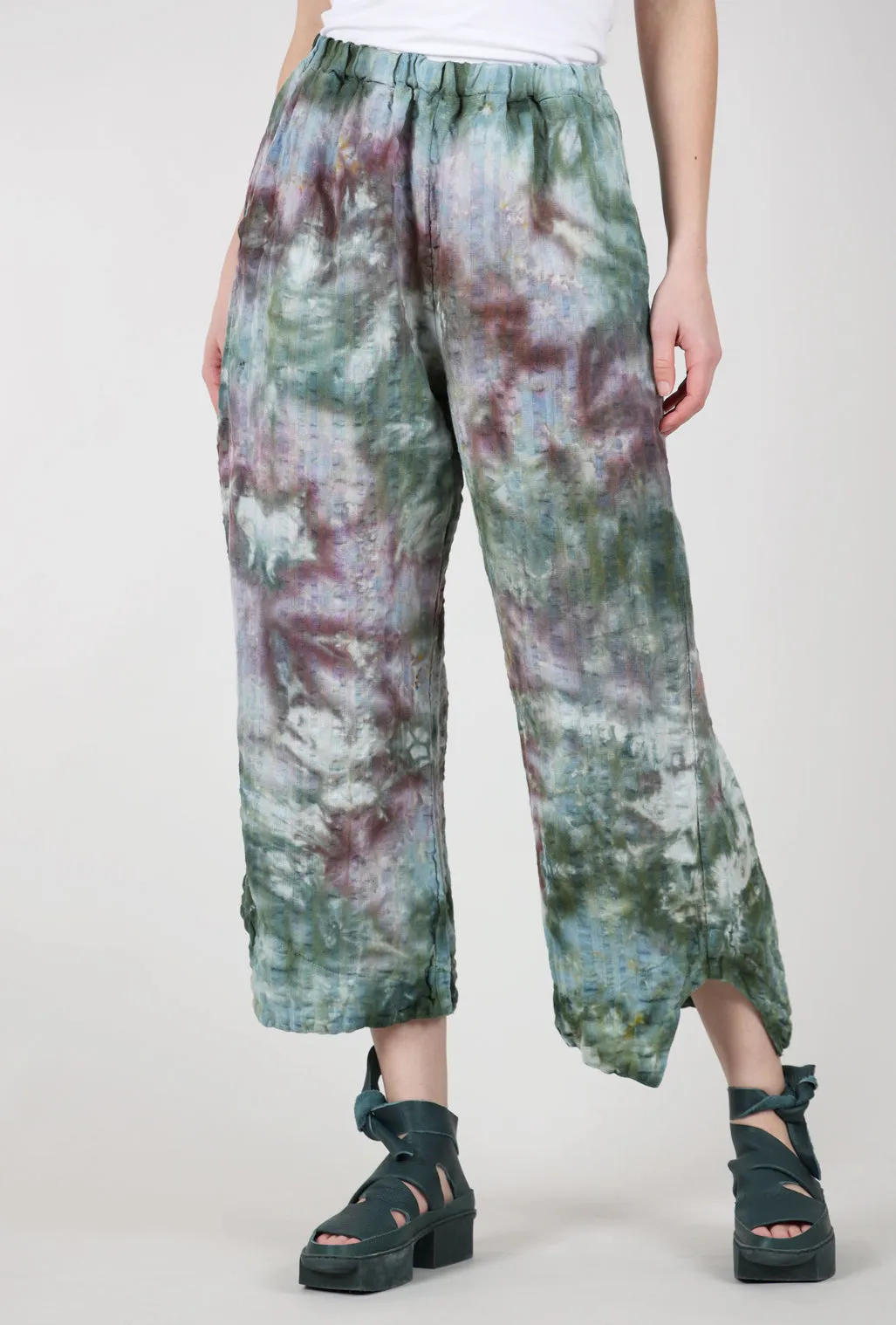 Rumpled Milo Lantern Pant, Waterlilies