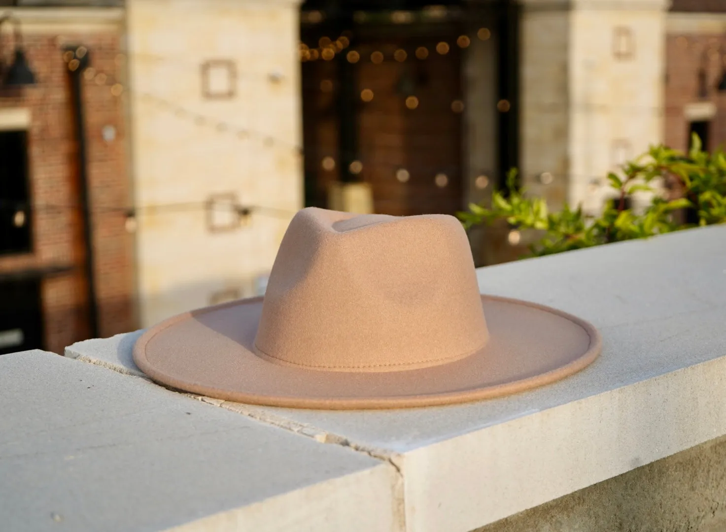 Savannah Wide Brim Fedora - Khaki